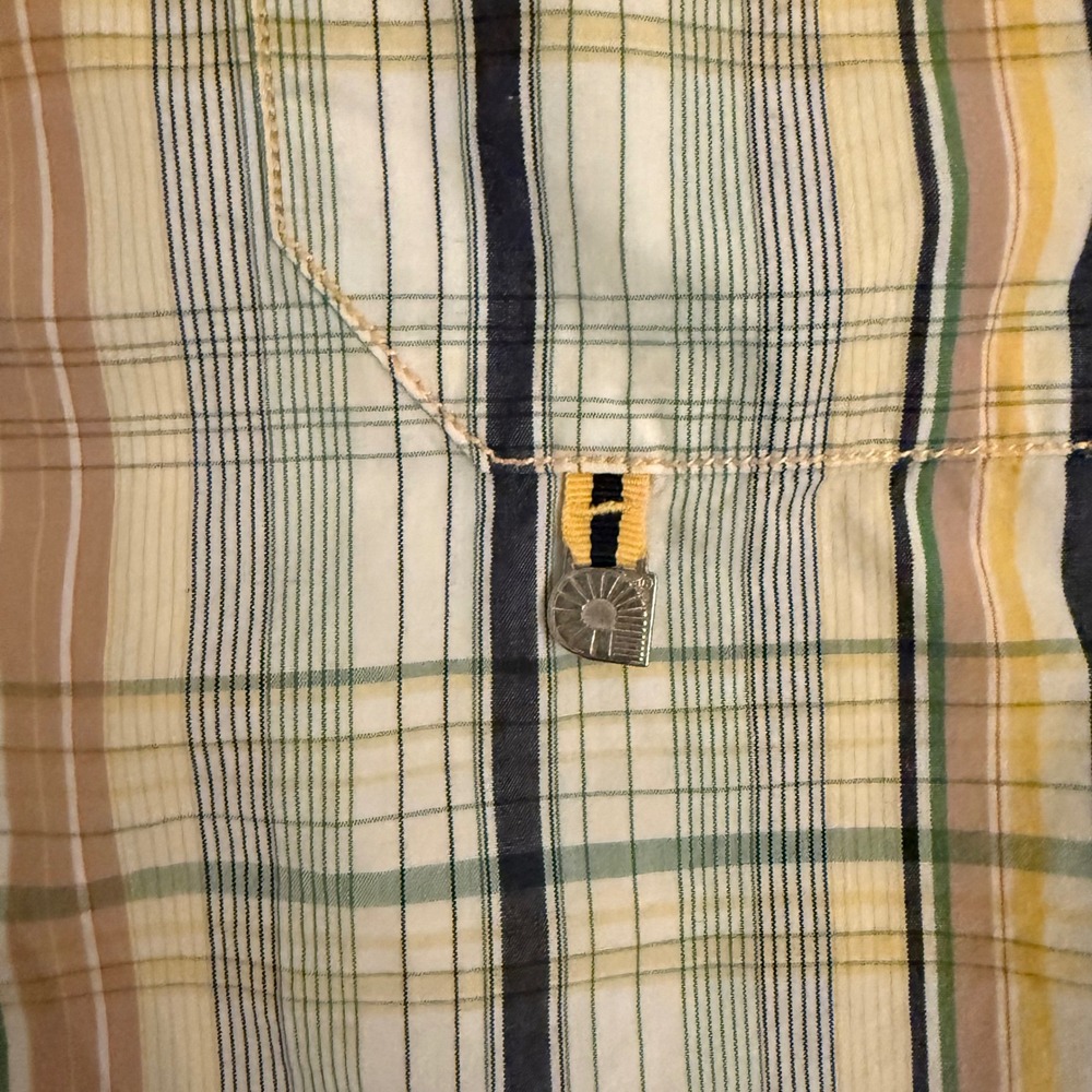 Vintage Akademiks Plaid Button Down Shirt Mens 2XL Green Yellow Y2K Streetwear - Picture 9 of 11
